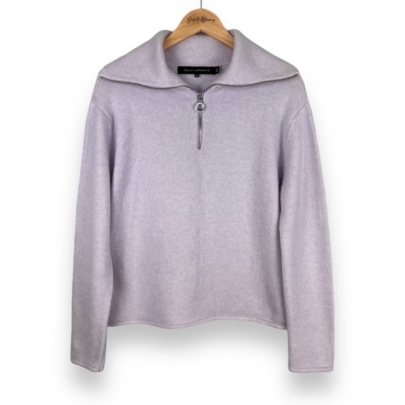 LaPointe Cashmere & Silk Lavender Sweater XS/S - Quiet Luxury, EUC, Purple - Picture 1 of 10